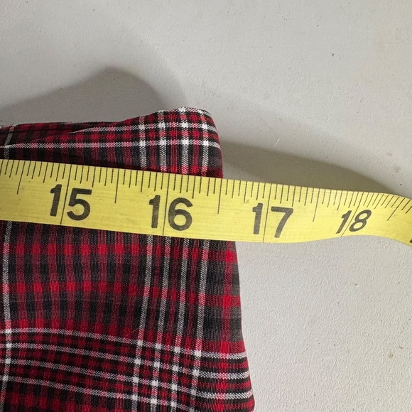 SOHO Red Black Plaid Pull On Pants - Picture 6 of 8